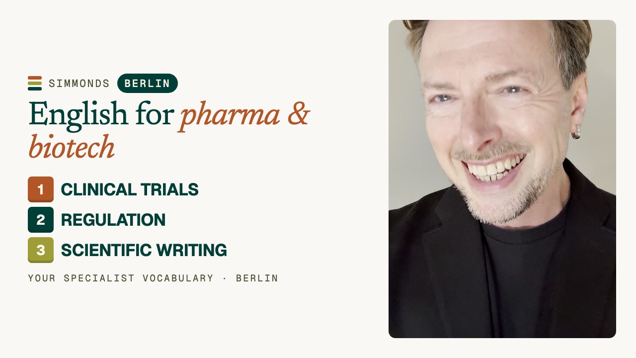 Business English for Pharma & Biotech in Berlin: Research & Regulation