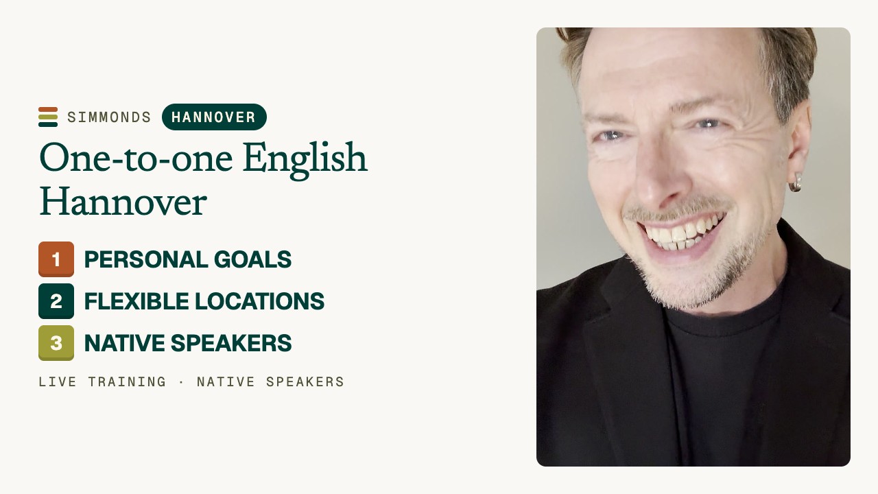 One-to-one English lessons in Hannover: private tuition online & in person