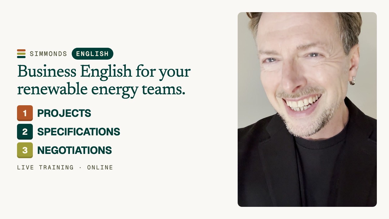 Business English for Renewable Energy: Projects & Negotiations