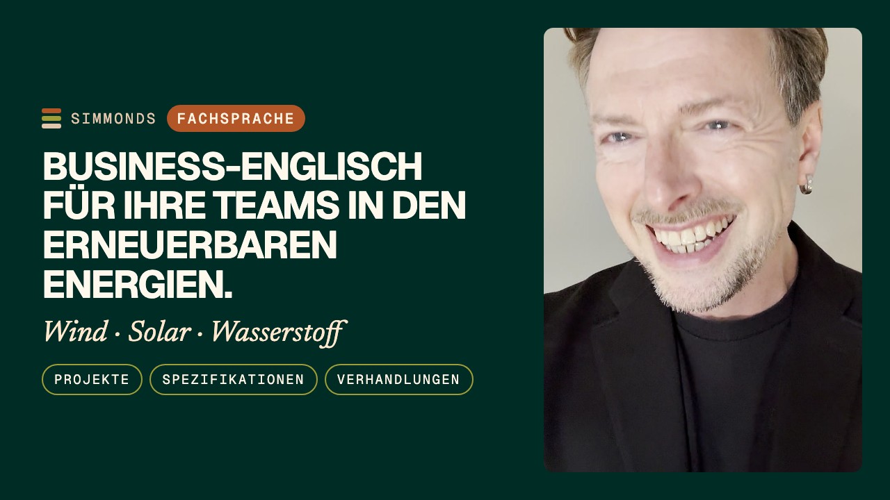 Englisch für Erneuerbare Energien: Projekte & Verhandlungen