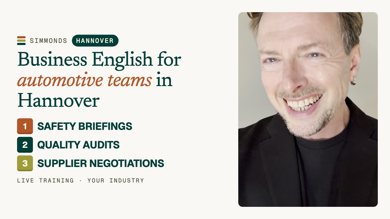 Business English for automotive in Hannover: Audits & Suppliers