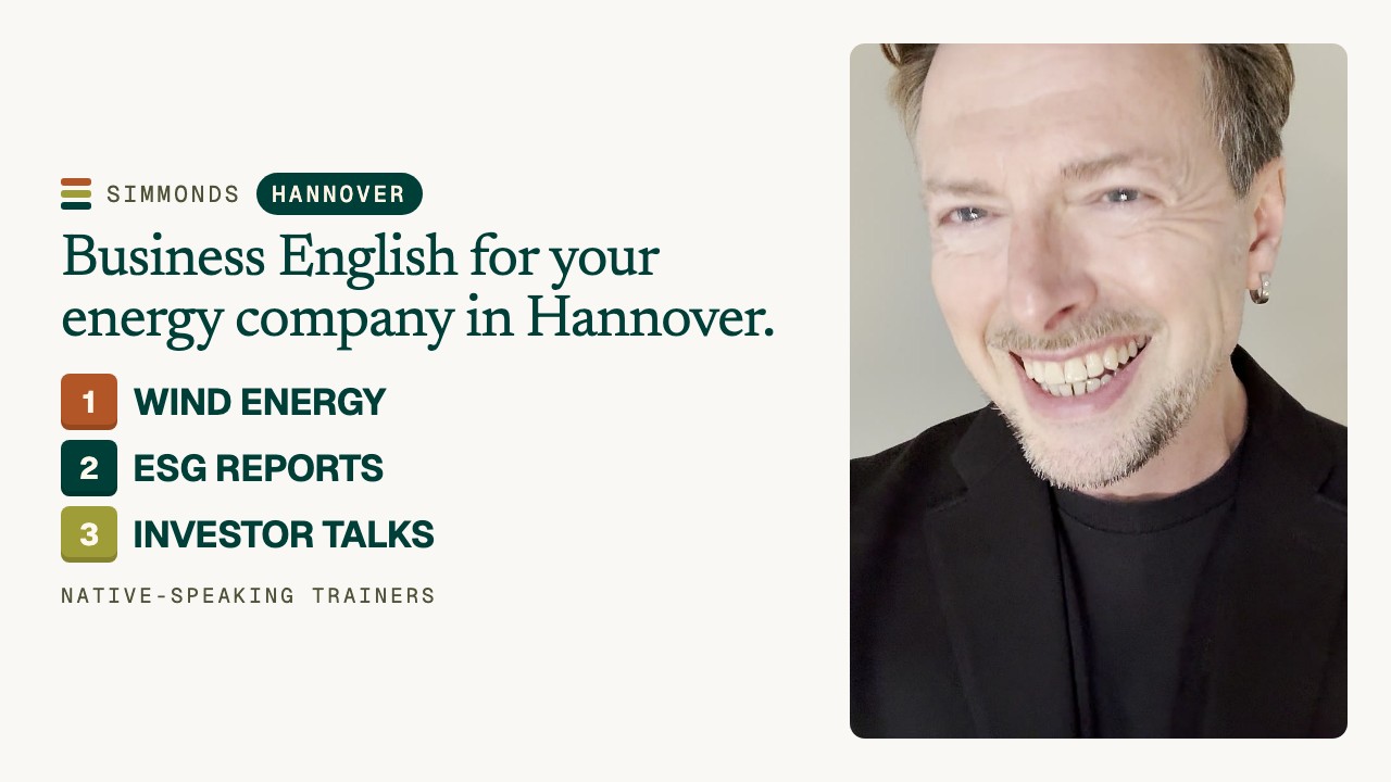 Business English for Renewable Energy in Hannover: Live Training