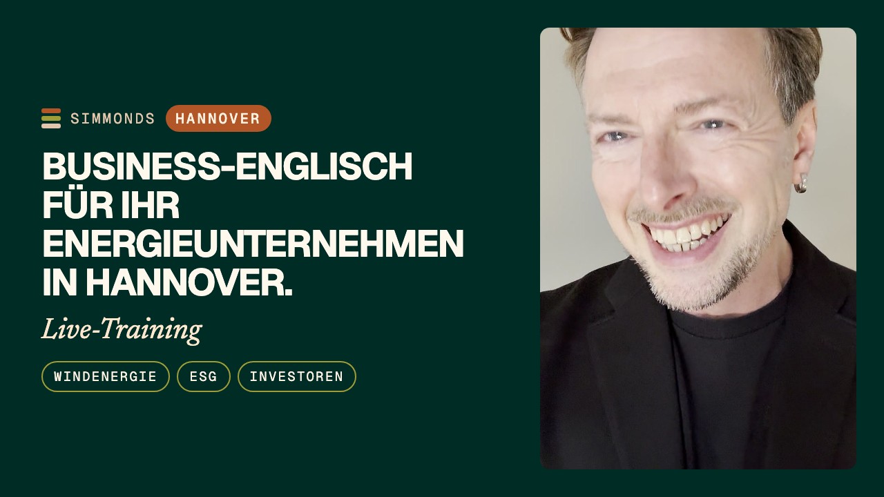 Englisch für Erneuerbare Energien in Hannover: Live-Training