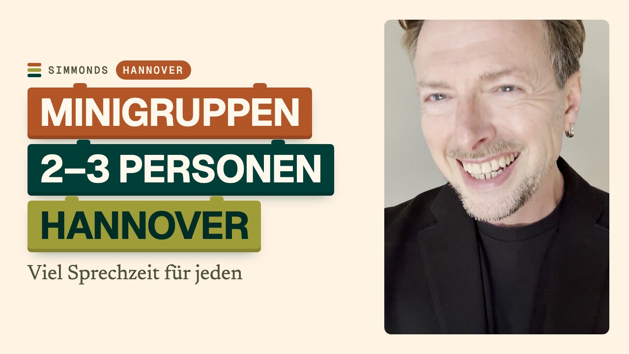 Englisch in Minigruppen Hannover: 2–3 Personen