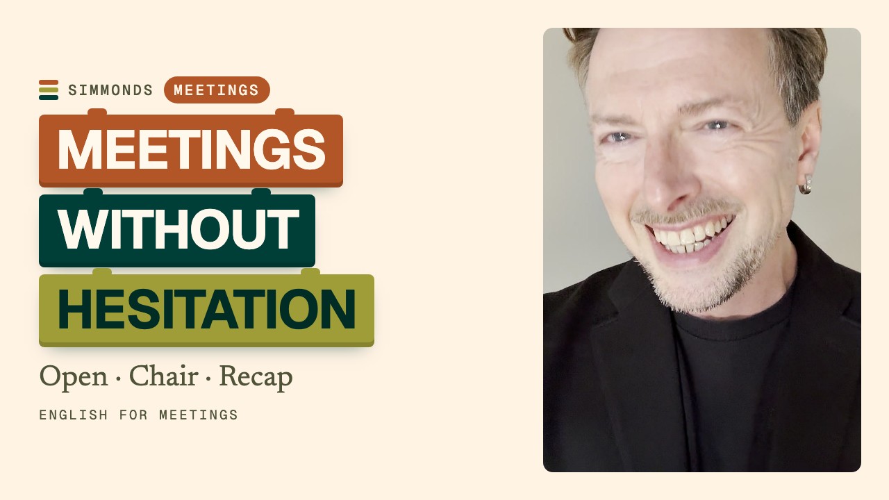 English for Meetings: Open, Chair and Recap