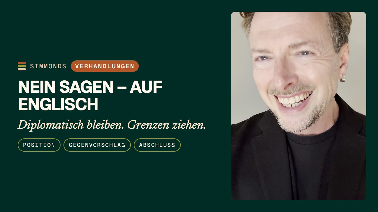 Verhandeln auf Englisch: Diplomatisch Nein sagen und Einigung erzielen