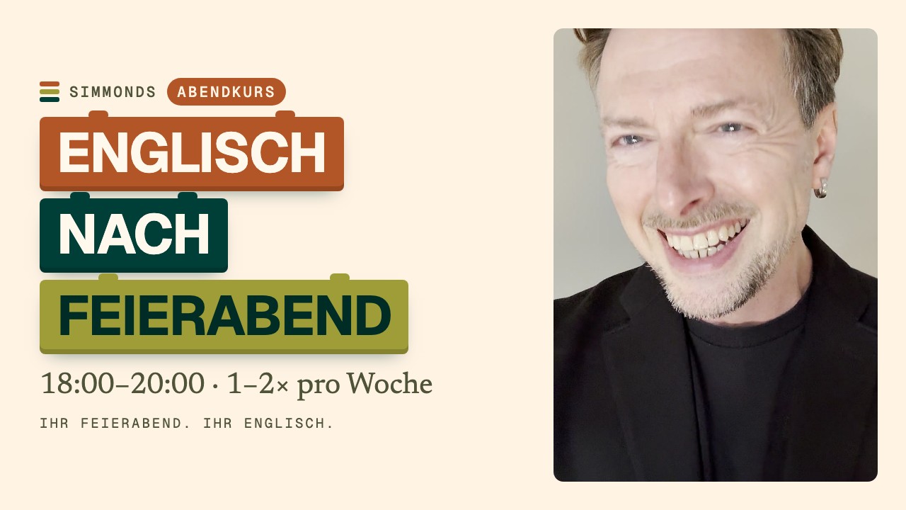 Englisch Abendkurs: Lernen nach Feierabend, 18–20 Uhr