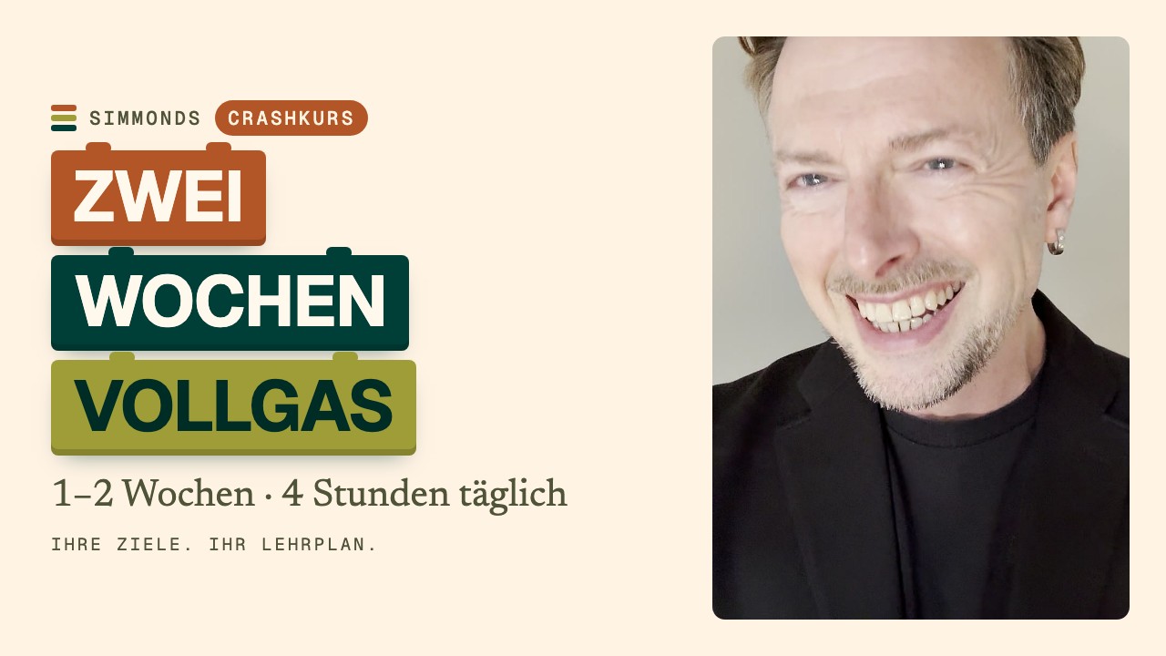 Englisch-Crashkurs: 1–2 Wochen intensives Live-Training
